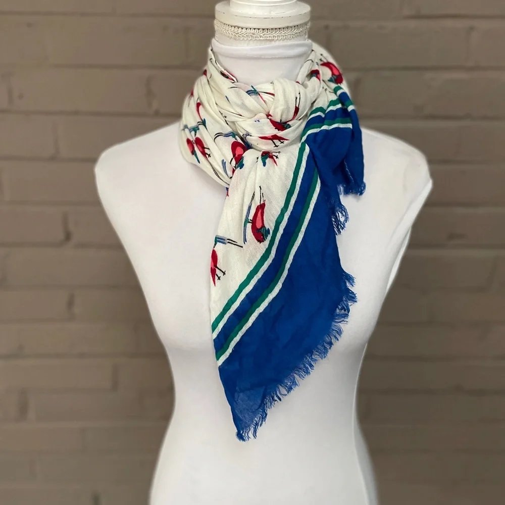 Talbots  Bird Print Scarf